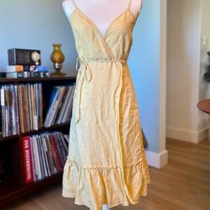 Yellow Reformation Wrap Dress